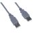 PremiumCord USB 2.0 A-A M/M 2m propojovací kabel, šedý