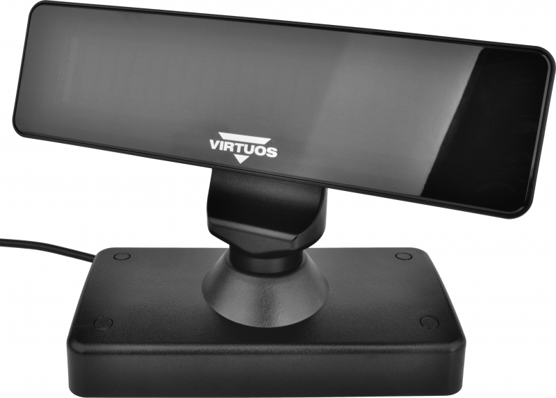 VIRTUOS FV-2030B 2x20 9 mm, USB, čierny VFD zákaznícky displej