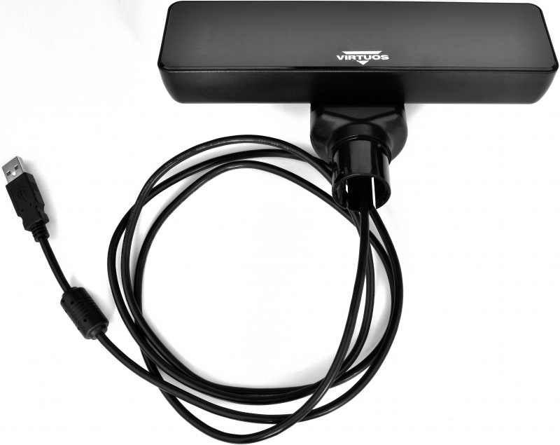 VIRTUOS FV-2030B 2x20 9 mm, USB, čierny VFD zákaznícky displej