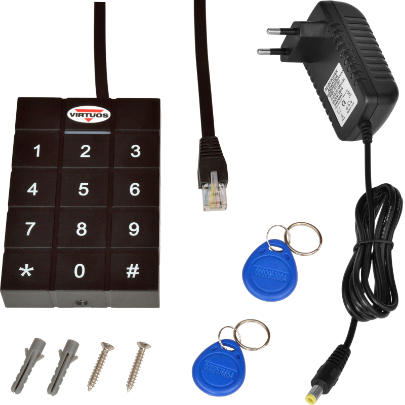 VIRTUOS RFID 125 kHz adaptér s klávesnicí pro pokladní zásuvky 24V