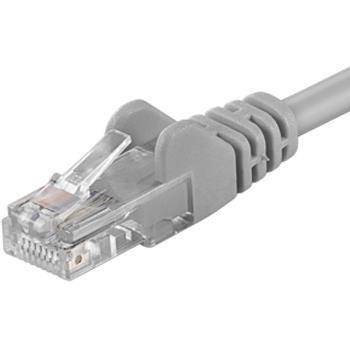 PremiumCord Patch kabel UTP RJ45-RJ45 Cat.5e 1 m, šedý