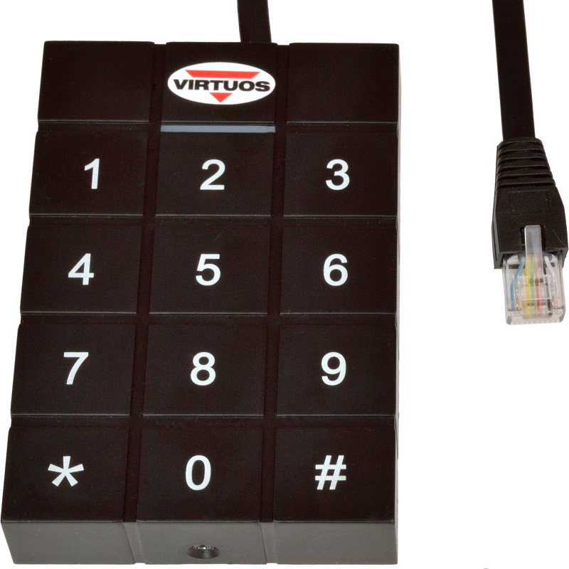VIRTUOS RFID 125 kHz adaptér s klávesnicí pro pokladní zásuvky 24V