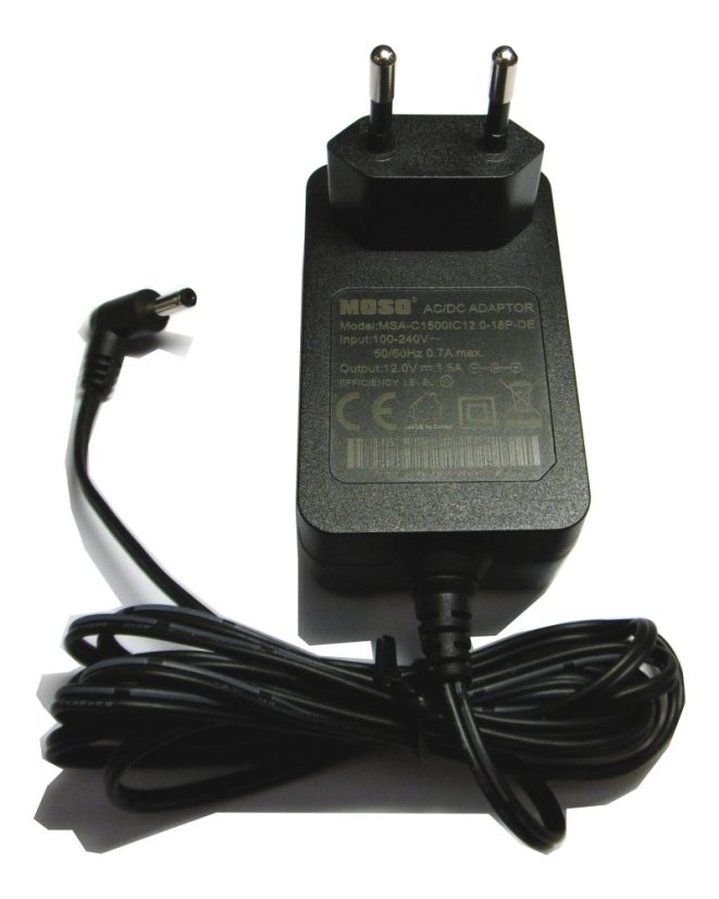 Napájací adaptér pre pokladnice ELCOM Euro-50TEi Mini, 12V 1.5A