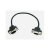 Kabel RS232, 0,2 m, mini konektor, černý, pro připojení tiskáren s rozhraním RS-232