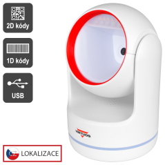 Scanner VIRTUOS HT-861A, CCD 2D, stacionární, USB, bílý