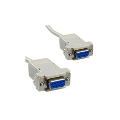 Sériový kabel překřížený-CROSS DB9F-DB9F, 2 m, šedý