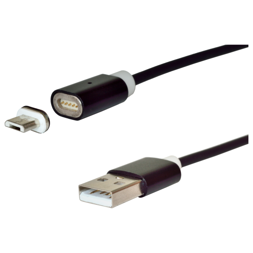 Kábel micro USB - USB 2.0, magnetický, nabíjací, 1,8 m