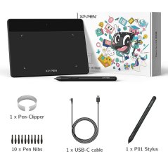 XP-Pen Deco Fun XS, čierny