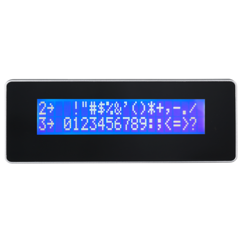 VIRTUOS zákaznický LCD displej LCM 20 x 2 pro AerPOS, černý